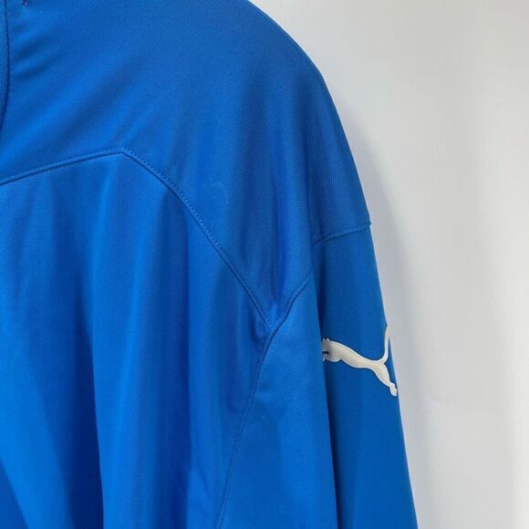 Puma Mens Liga Training Jacket Full Zip Active Adjustable Hem Logo Blue Size XXL - Picture 9 of 12